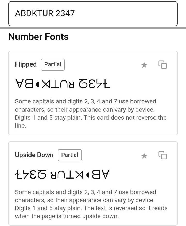 Fonti’s live flipped mapping showing the replacement characters without empty boxes on a Redmi A2+